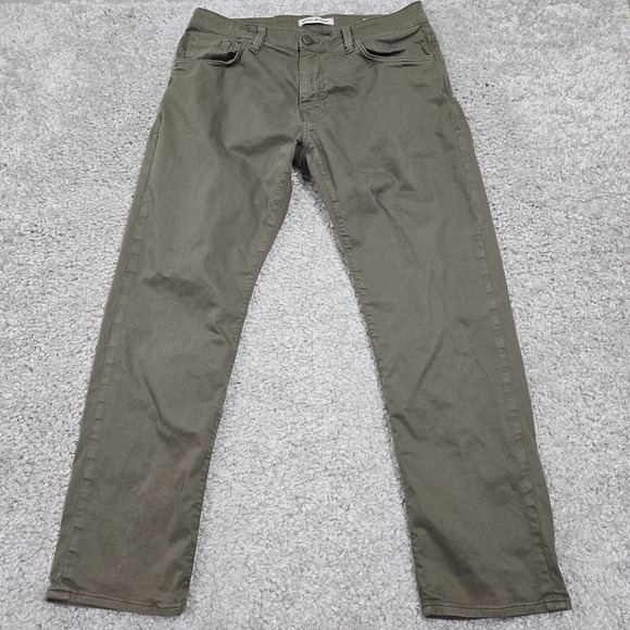 Mavi Jeans Mens 35x30 Green Zach Straight Leg Stretch Midrise Preppy - Picture 1 of 12